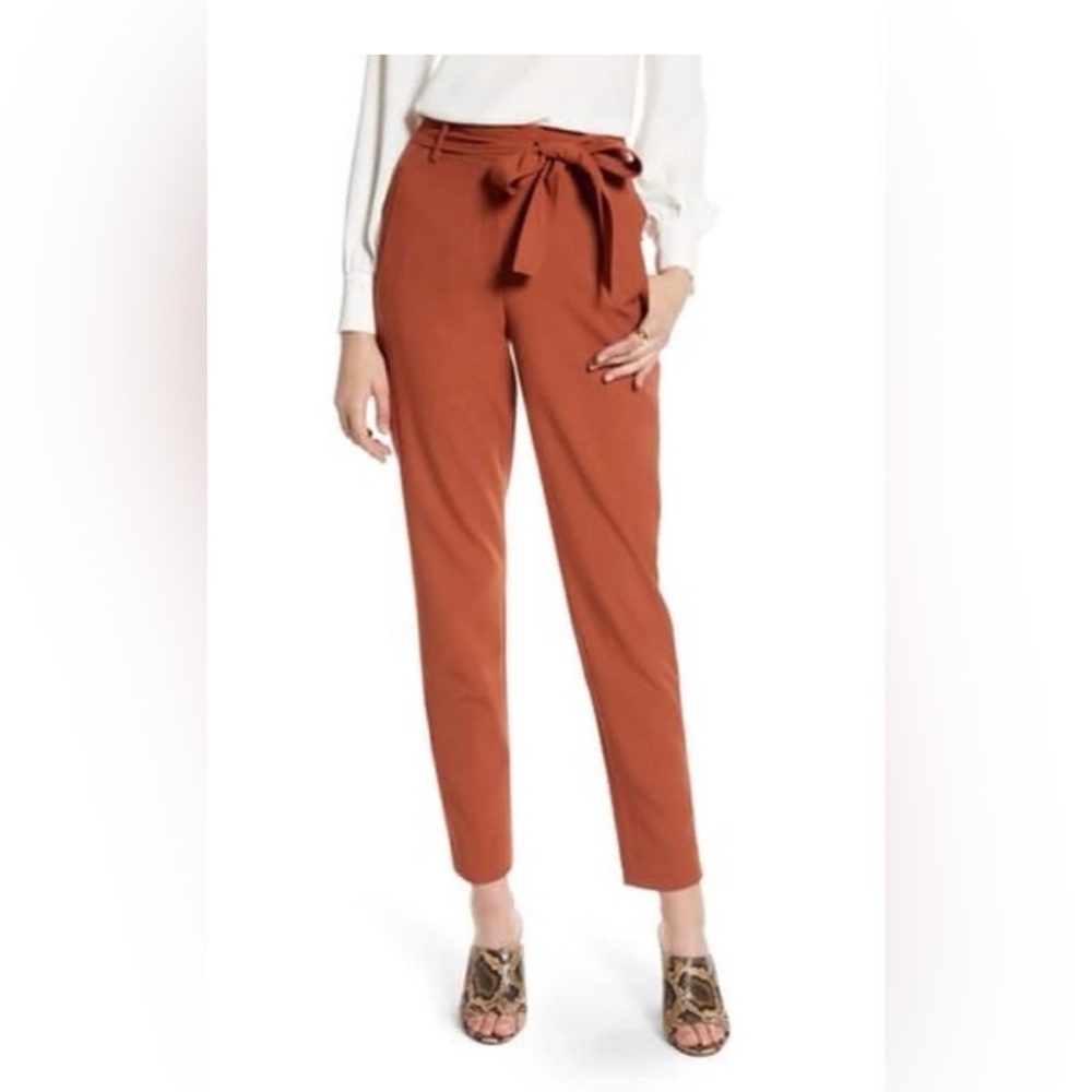 Halogen Rust Straight Leg Pants Polished Silhouette